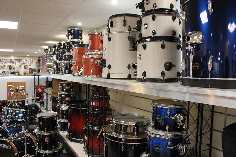 Interiér Total Music, špecializovaná predajňa pre bubeníkov Drumpark, foto 2