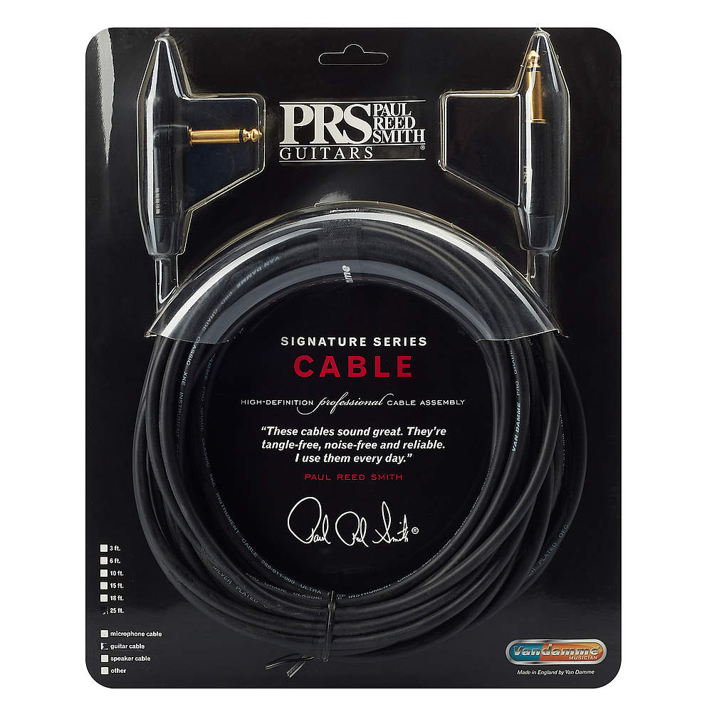 PRS Instrument Cable 25' Angled