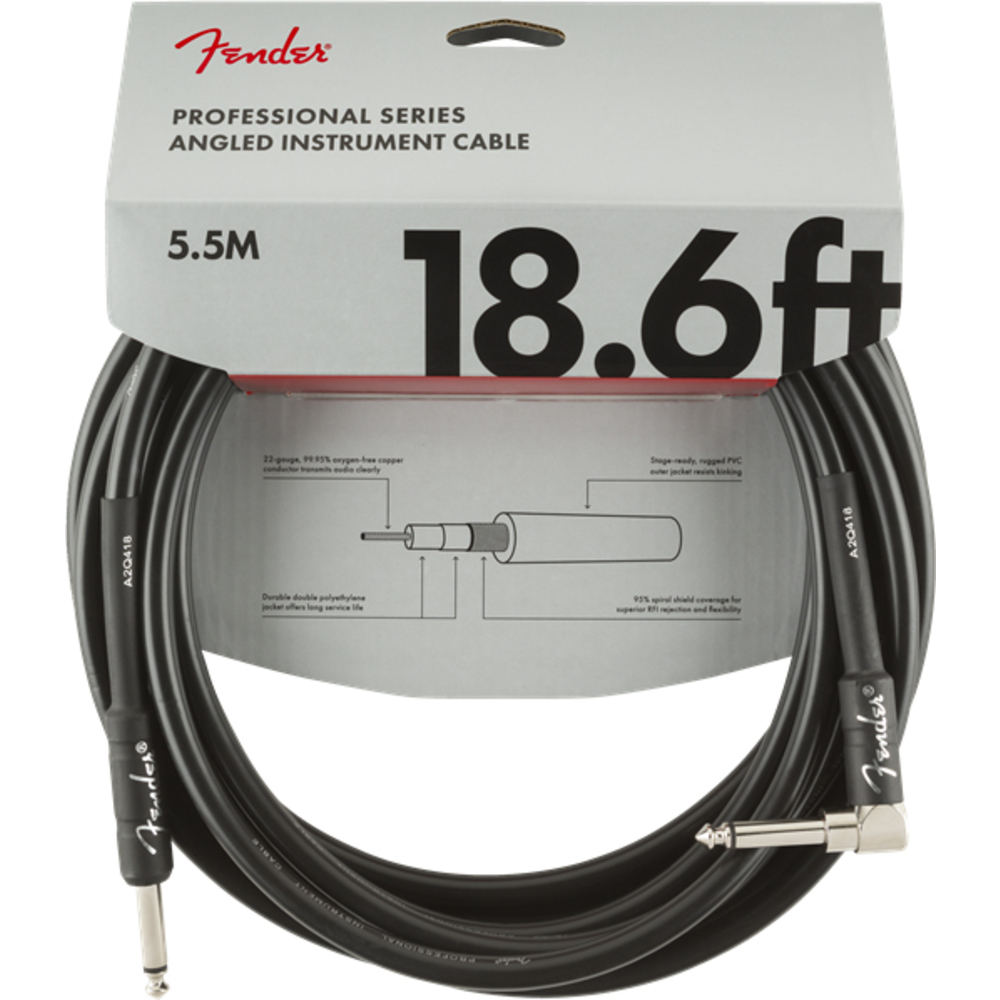 Fender Professional Series Instrument Cable S/A 5,5 m Black