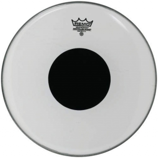 Remo 13" Controlled Sound Smooth White Black Dot