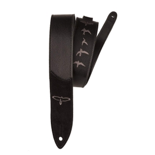 PRS Premium Leather Strap Black Birds