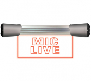 Sonifex LD20F1MCL - Single Flush Mounting 20cm ‘MIC LIVE’ Sign
