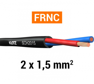 Klotz SCH2015 Inštal. reproduktorový kábel 2 x 1,5 mm2, FRNC bezhalogénový, 50m
