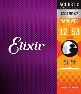 Elixir 11052 Acoustic NanoWeb 80/20 Bronze Light