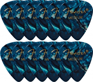 Fender 351 Shape Premium Pics Ocean Turquoise Medium 12 pack