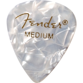 Fender 351 Shape Premium Picks White Moto Medium 12 Pack