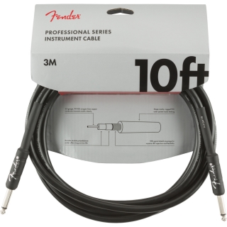 Fender Professional Series Instrument Cable S/S 3 m Black