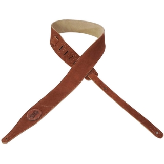 Levys MS217 Suede Leather Guitar Strap, Russet