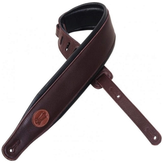 Levys MSS2 Padded Leather Guitar Strap, Burgundy