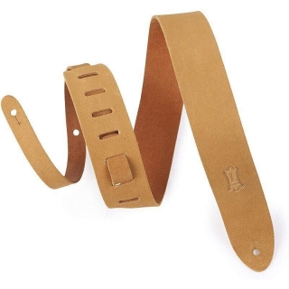 Levys Wide Suede Leather Guitar Strap in Tan Extra Long