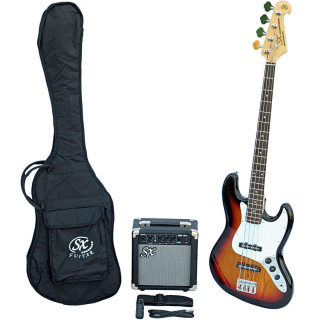 SX SB1 Bass Guitar Kit Sunburst