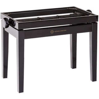 König & Meyer 13701 Piano Bench - Wooden Frame Black Glossy Finish