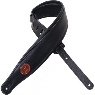Levys MSS2 Padded Leather Guitar Strap, Black