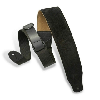 Levys Right Height Suede Padded Guitar Strap Black