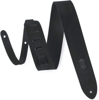 Levys Wide Suede Leather Guitar Strap in Black