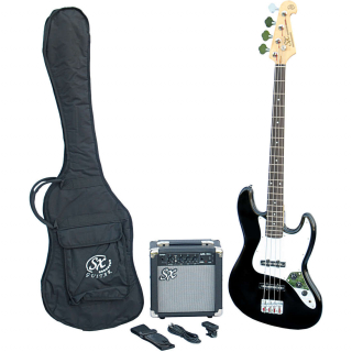 SX SB1 Bass Guitar Kit Black