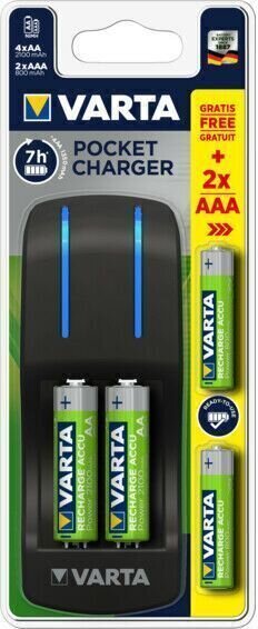 Varta Pocket Charger 4xAA 2100mAh + 2xAAA 800 mAh
