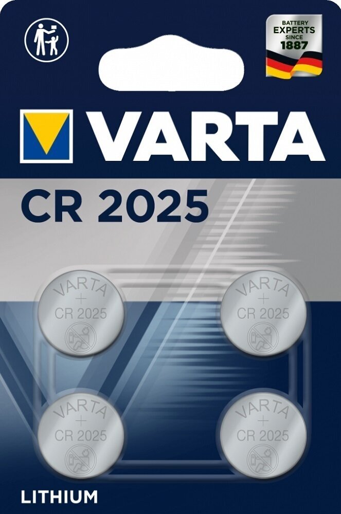 Varta CR 2025 Electronics Lithium 3V 4 Pack